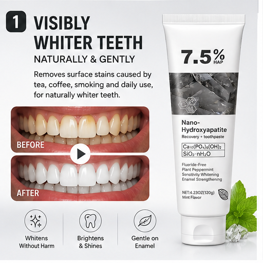 7.5% Nano Hydroxyapatite Teeth Whitening Toothpaste