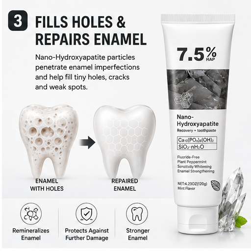 7.5% Nano Hydroxyapatite Teeth Whitening Toothpaste