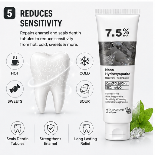 7.5% Nano Hydroxyapatite Teeth Whitening Toothpaste