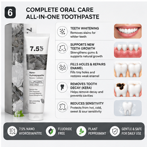 7.5% Nano Hydroxyapatite Teeth Whitening Toothpaste